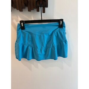 Nike Court Dri-FIT Tennis Skort Blue Ruffle Athletic Skirt XS Cerulean